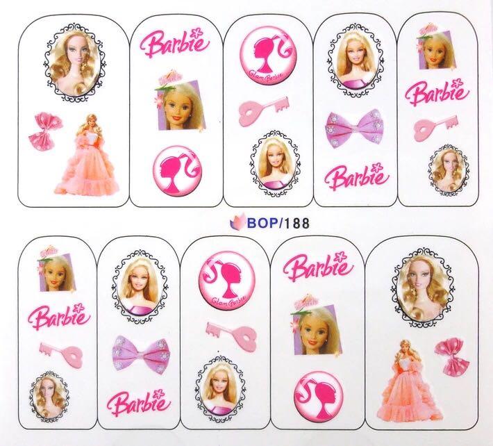 barbie nail sticker