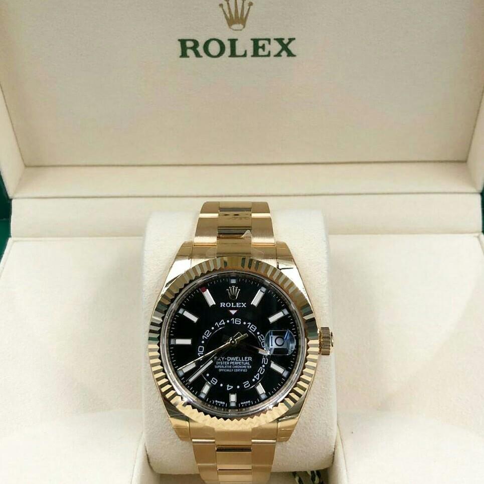 BNIB Rolex Sky dweller All gold Barang Mewah Jam Tangan di Carousell
