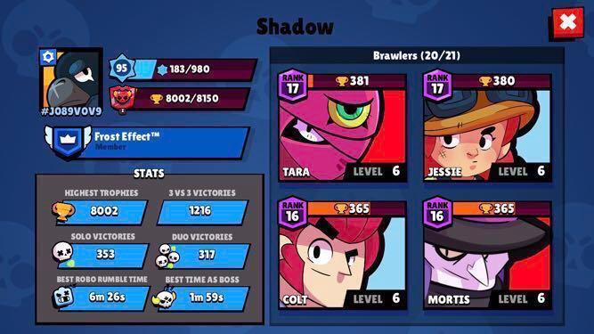 Brawl Stars 8 0k Account Level 96 Toys Games Video