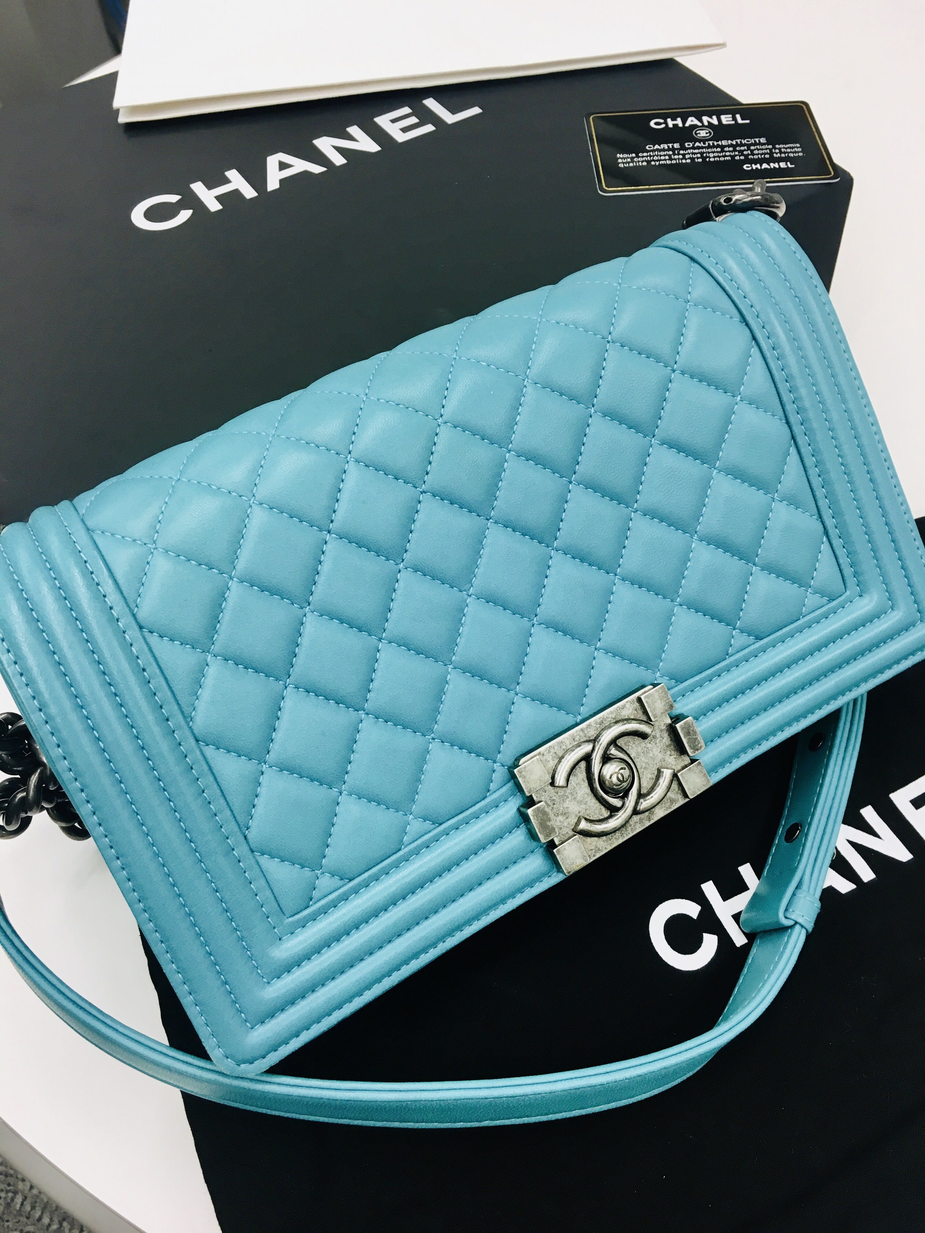 Chanel tiffany new arrivals blue bag 2018