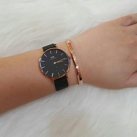Jam dw discount petite rose gold