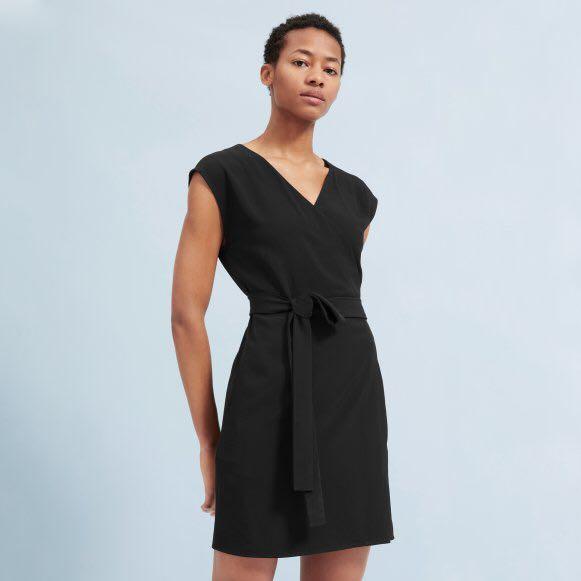 Everlane japanese goweave wrap dress cheap