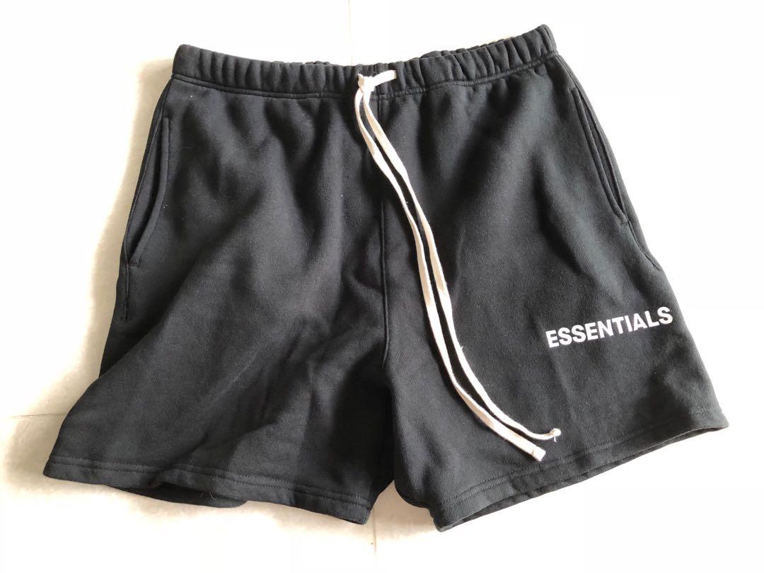 Fear of god essentials graphic sweat shorts black online