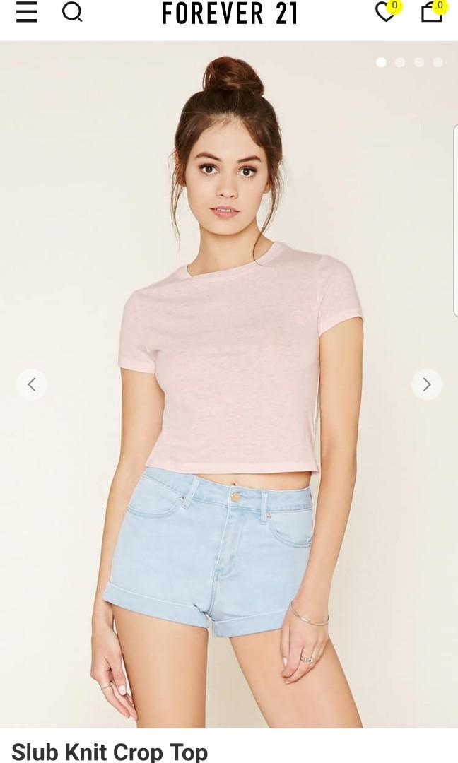 forever 21 knit crop top