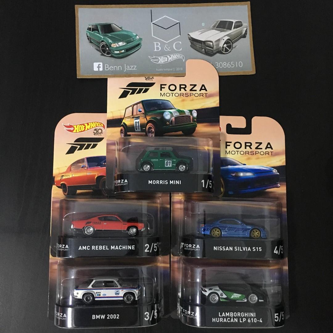 Hotwheels HW Hot Wheels COMPLETE SET Forza Motorsport Replica