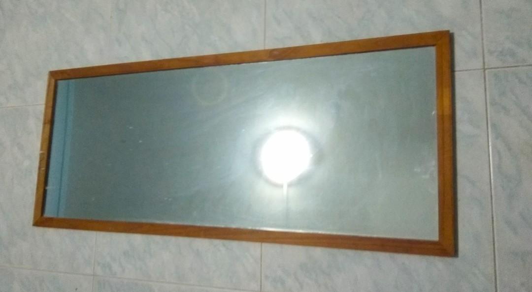 Ikea Ram Mirror Wooden Frame 97cm To Furniture