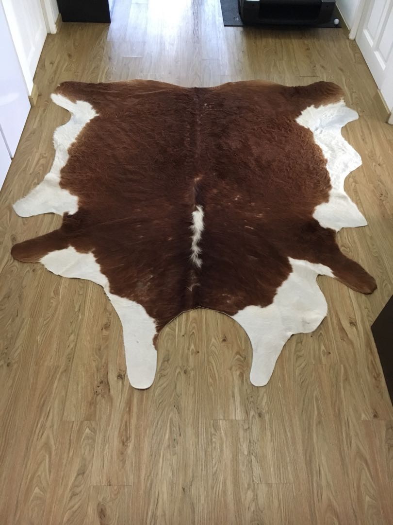 IKEA Cow Hide Rug, Furniture & Home Living, Home Decor, Carpets, Mats & Flooring on Carousell