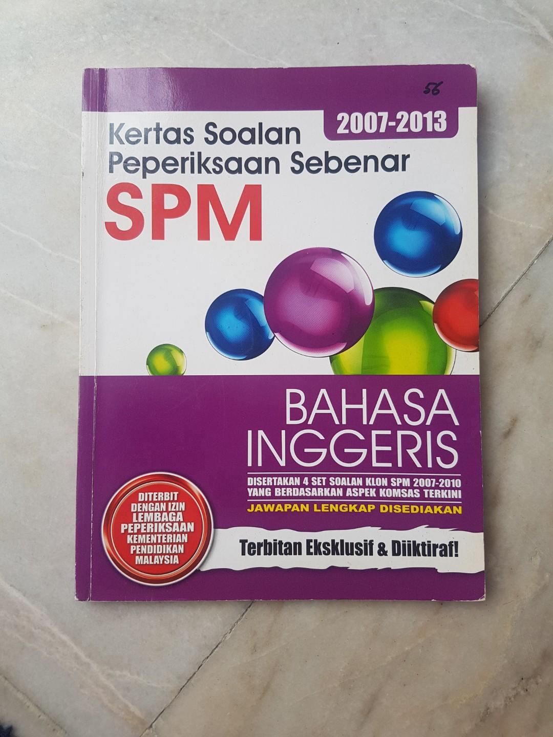 Kertas Soalan Peperiksaan Sebenar Spm 2007 2013 Bahasa Inggeris Books Stationery Books On Carousell