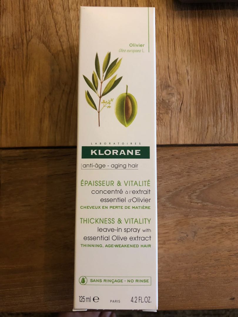 Klorane leavein spray with essential olive extract for thickness and