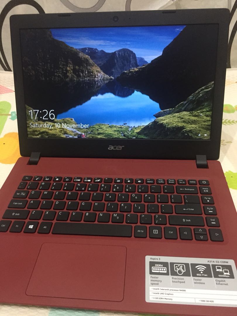 Laptop Acer Aspire 3 Notebook A314 32 C09w Merah Elektronik