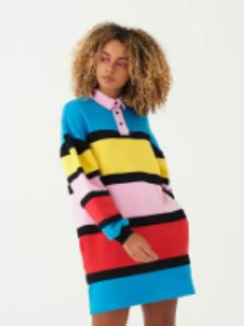 Rainbow jersey dress outlet