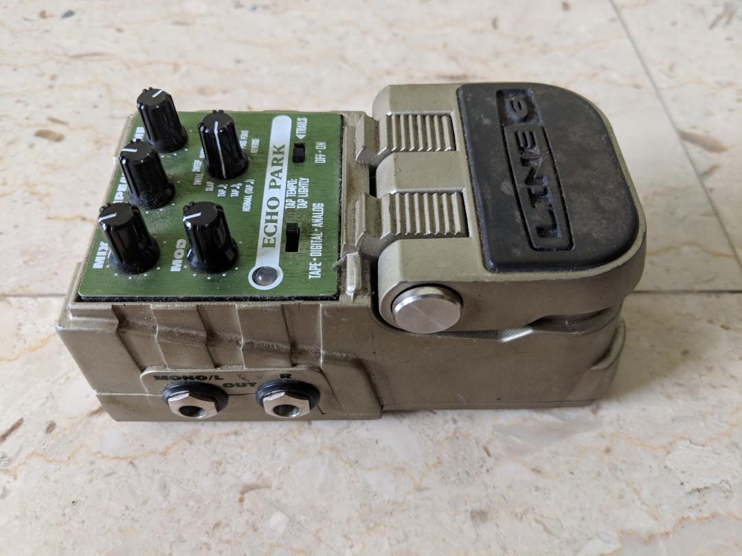 Line 6 Echo Park Delay Electric Guitar Effects Pedal Modulation Tap Tempo Ping Pong Swell