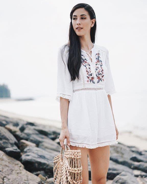 Janine embroidered dress outlet