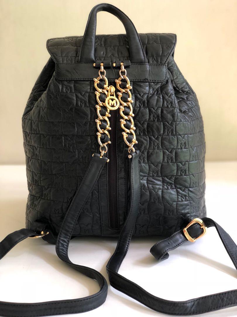 METROCITY QUILTED LEATHER BACKPACK ALA MCM CHANEL, Women's Fashion