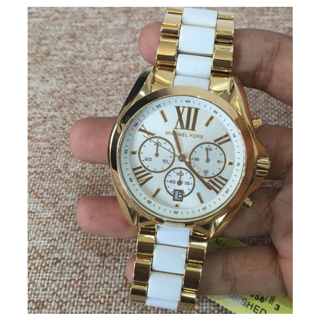 Michael kors bradshaw white watch shop