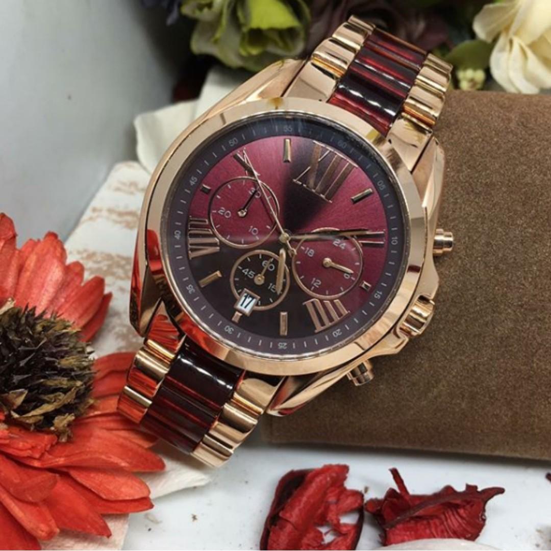Michael kors red and gold watch Clearance