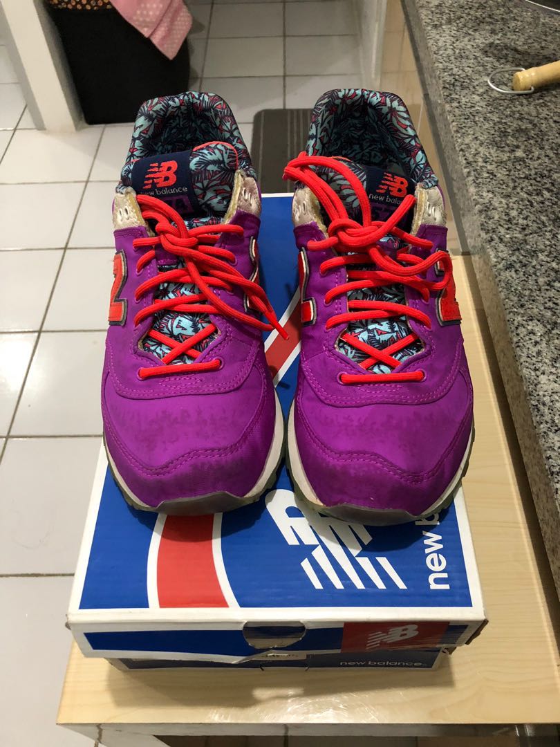 new balance 574 purple orange