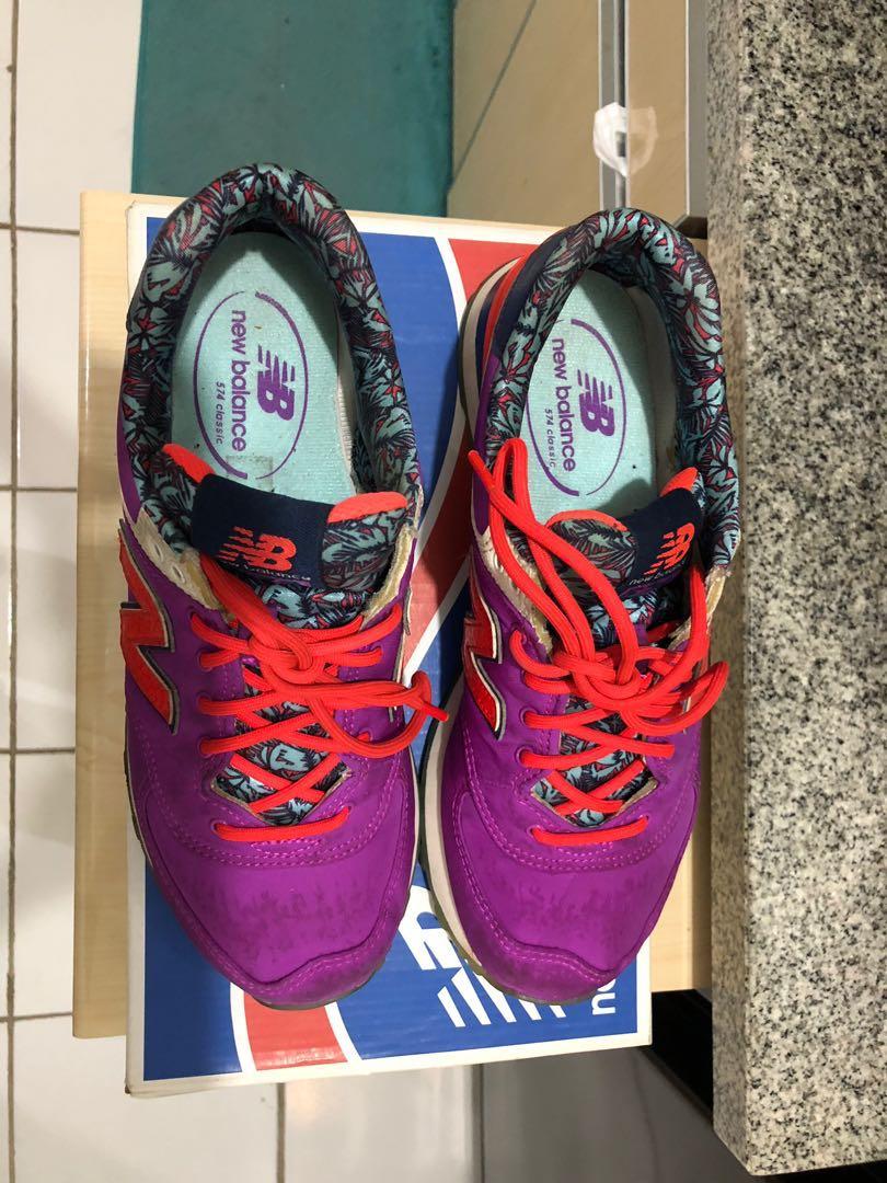 new balance 574 purple orange