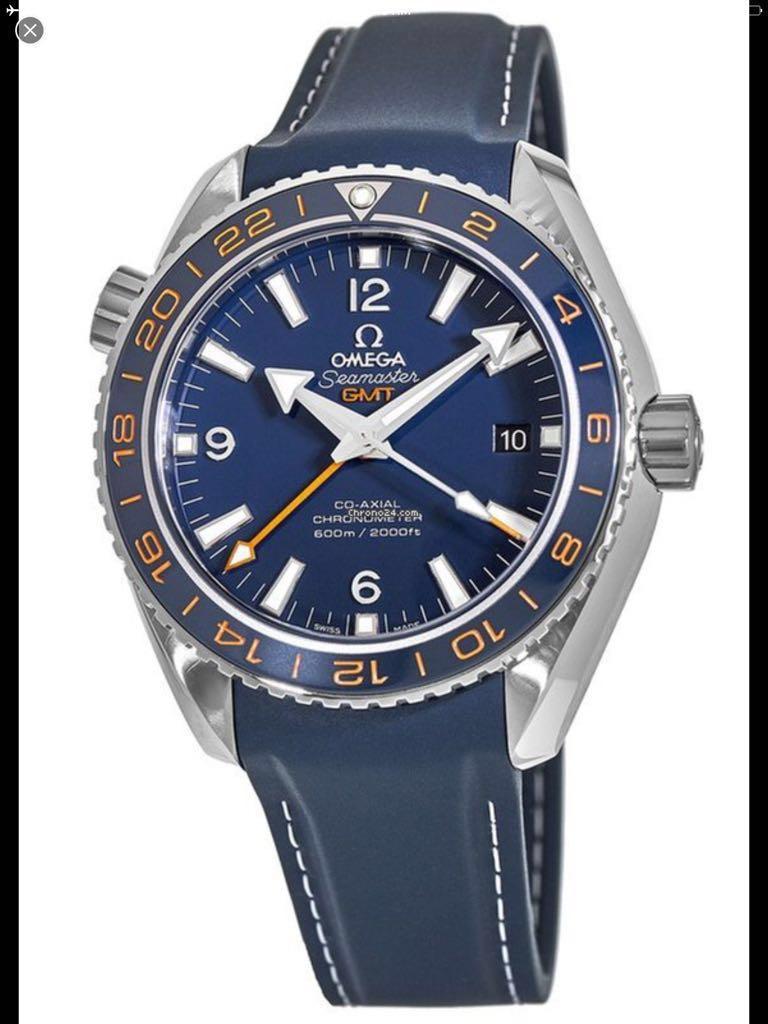 Omega Seamaster Ocean Planet Gmt Steel With Rubber Strap Luxury Watches On Carousell Omega calls it a leather strap with rubber lining, but it's fully waterproof. omega seamaster ocean planet gmt steel