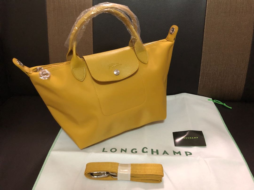 longchamp bag mustard yellow
