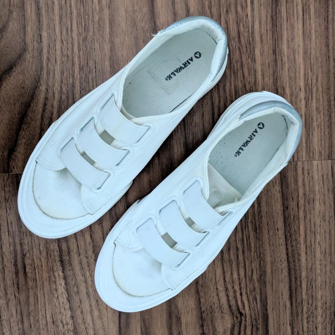 Womens white sales sneakers no laces