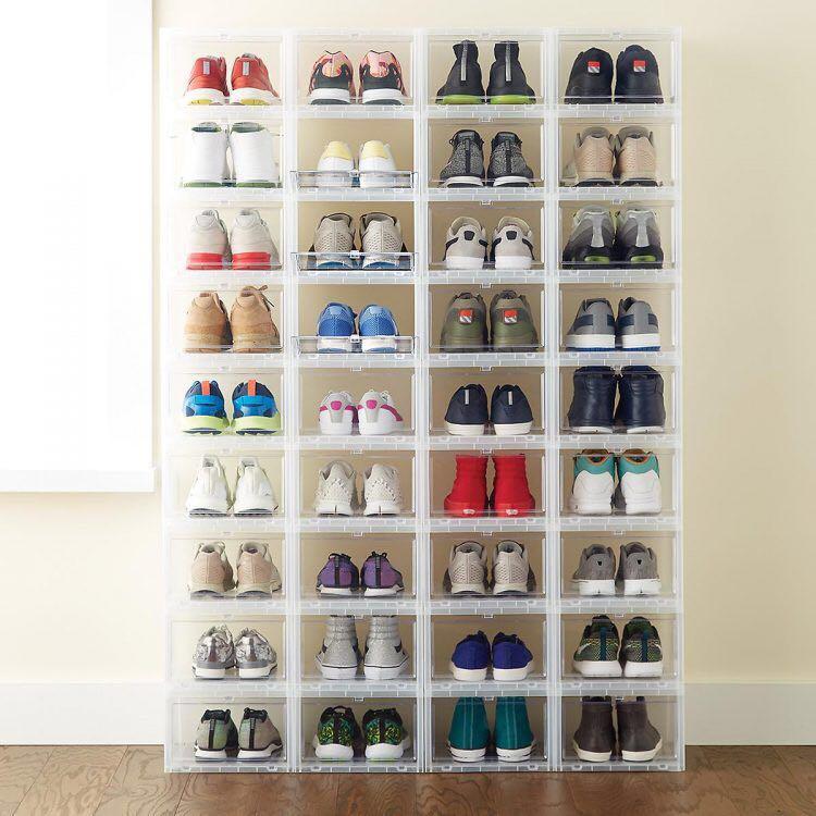 Men's drop front shoe box clearance