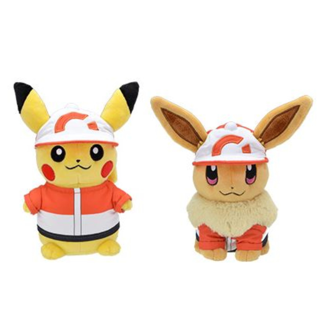 pikachu and eevee plush