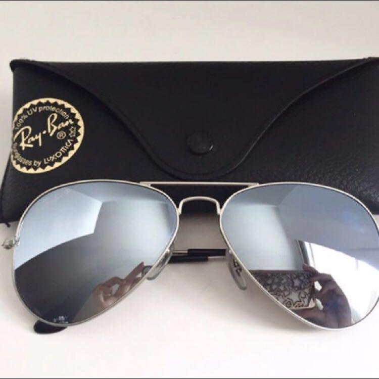 Ray-Ban Aviator Silver Frame/ Silver Mirror Lens, Men's Fashion, Watches &  Accessories, Sunglasses & Eyewear on Carousell