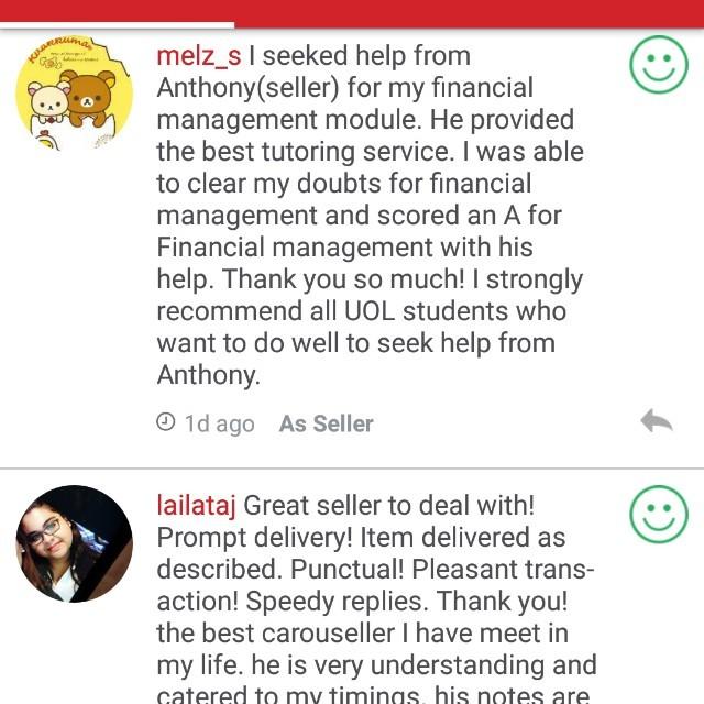 SIM UOL FIRST CLASS HONOURS NOTES (Category: Textbooks) located in Singapore. Submitted by thefaithfulobsession (Listing ID 34175658, Image 3). Description: Many students Ace-ed their exams with us, click: 'https://uoltuition-sg.blogspot.com/p/anthonys-uol-notes.html' 'https://uoltuition-sg.blogspot.com/p/anthonys-uol-tuition-testimonials.html' to see their testimonials. 🥇🏆🏅🎖 SIM UOL BEST NOTES 👍Kindly swipe the photos for testimonials. ⭐The