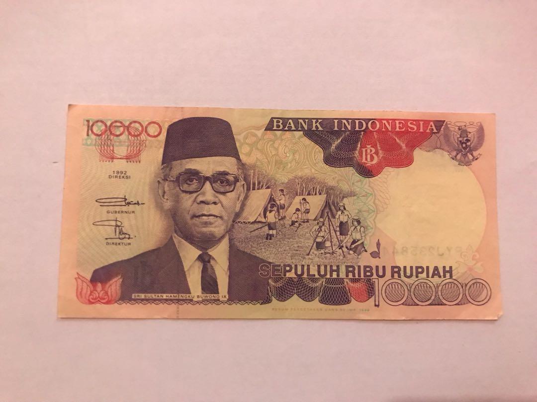 Uang Kertas Rp 10 000 Tahun 1992 Antik Uang Lama Di Carousell