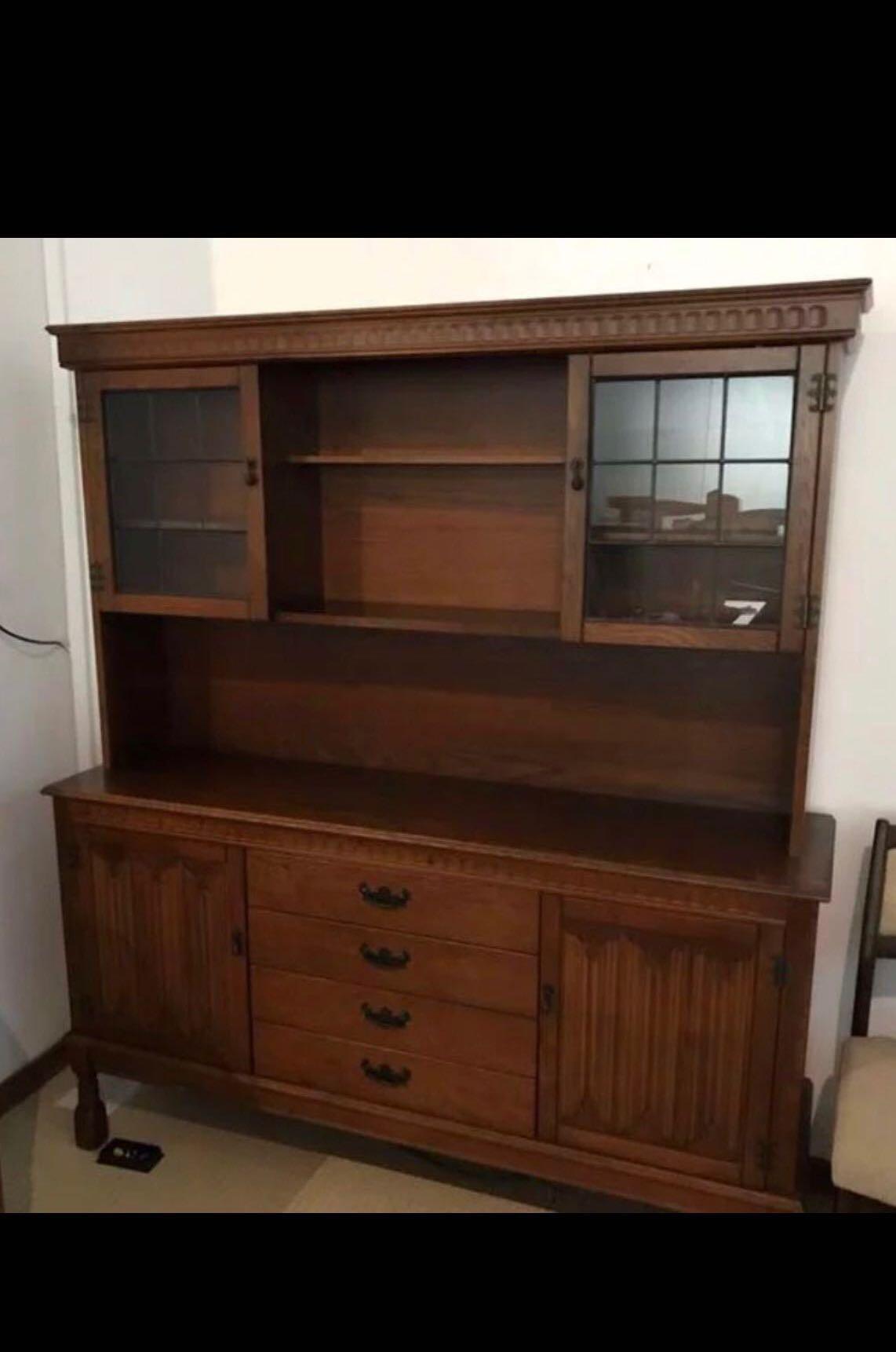 Vintage Airest Hutch Dresser Furniture Shelves Drawers On