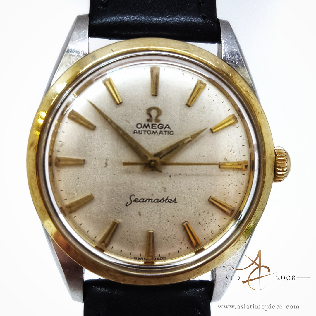 Vintage Omega Seamaster Watch With Gold 