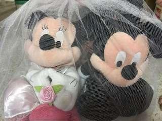 Mickey Mouse and Minnie Mouse - softtoy (in wedding)