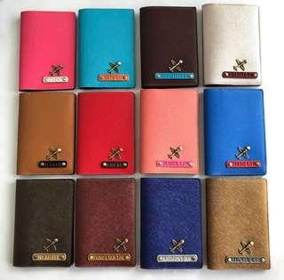 CHRISTMAS SALES * Passport Cover Travel Organizer Card Customised Holiday Wallet Office Personalised School Gift