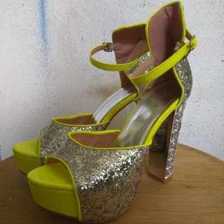 MAGLIFESTYLE Neon Green blink high heels