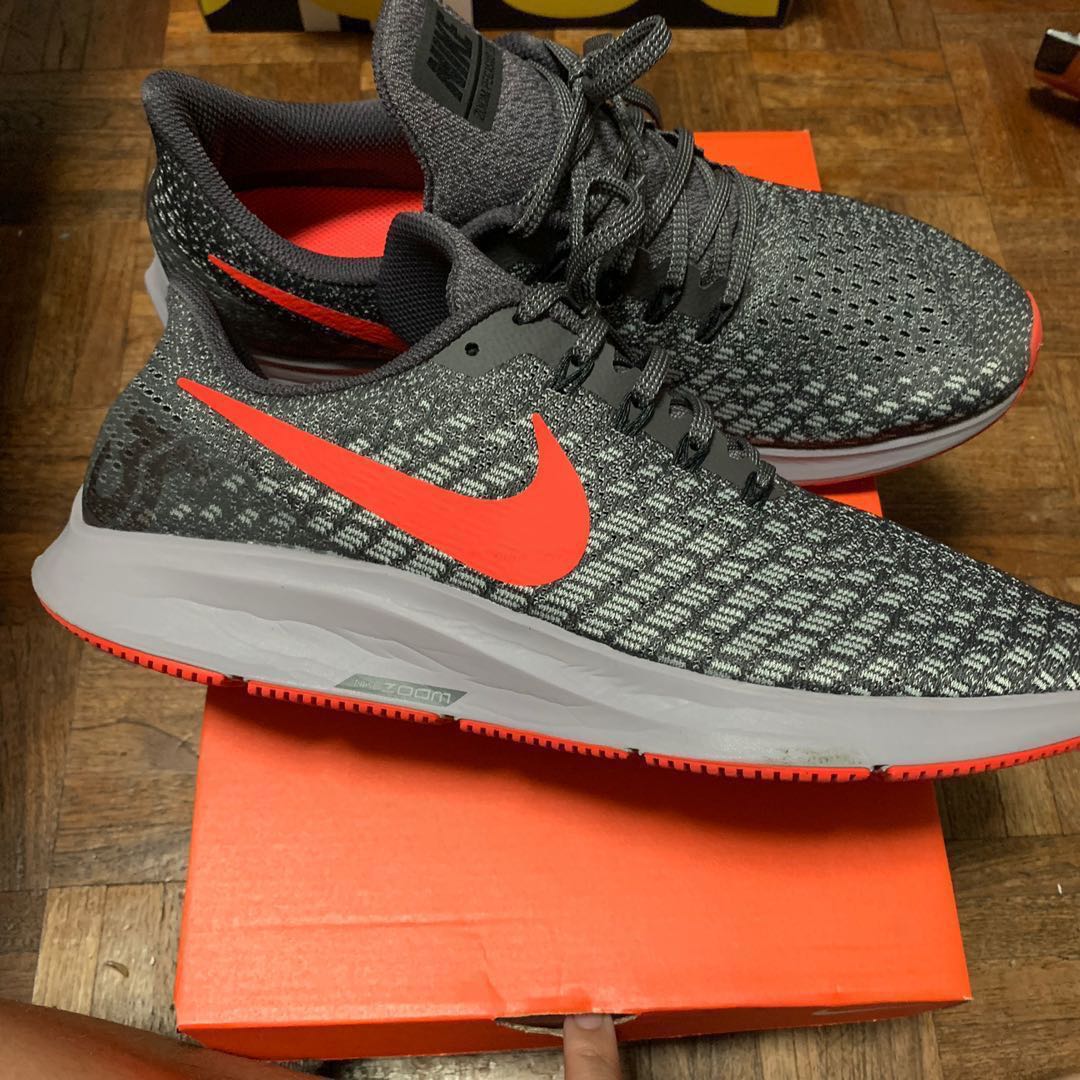 Nike air zoom pegasus 35 thunder grey bright new arrivals crimson
