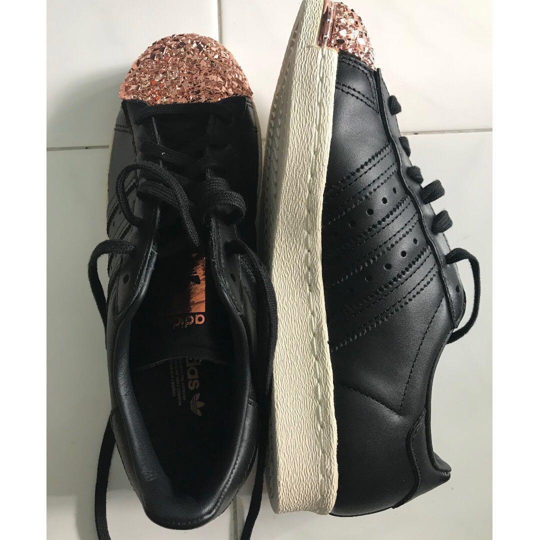 Adidas black rose gold sneakers sales