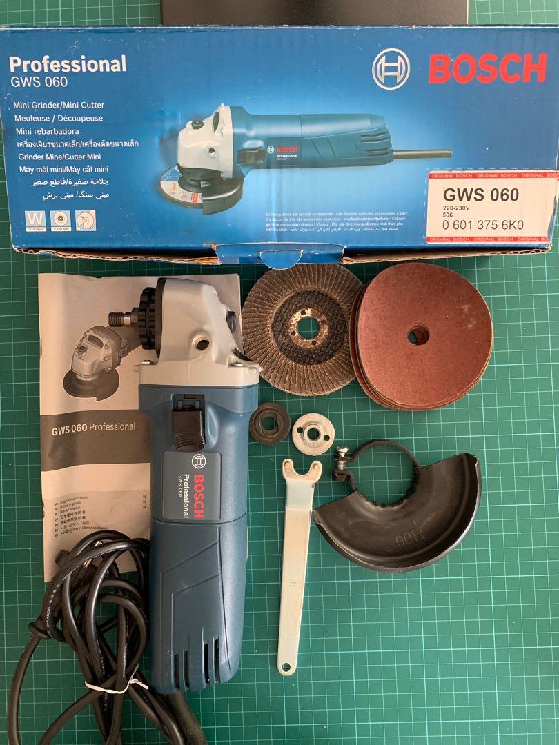 Angle Grinder Bosch Gws 060 Design Craft Craft Supplies Tools On Carousell
