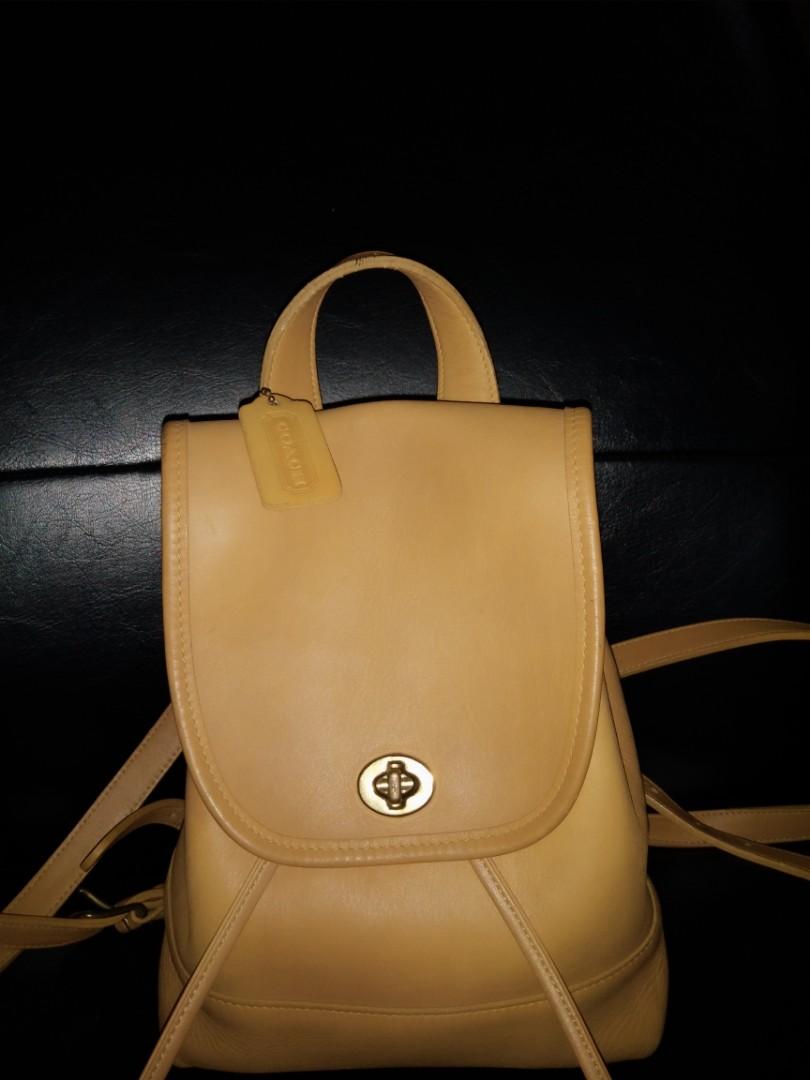 coach yellow backpack