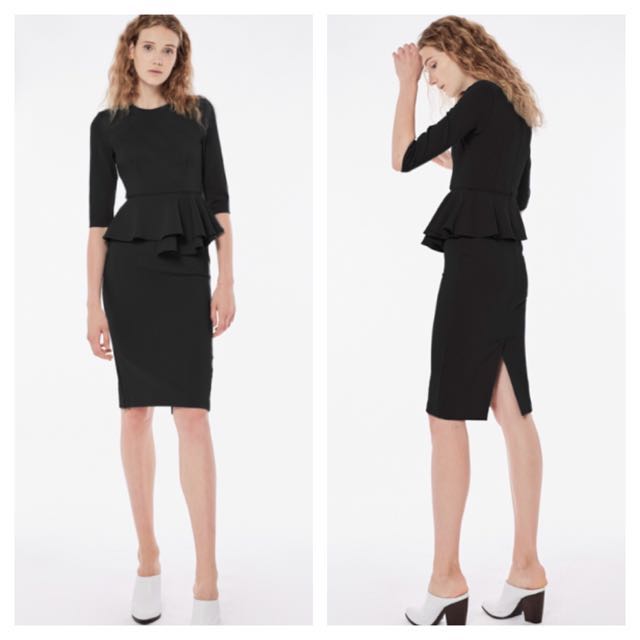 peplum knit dress