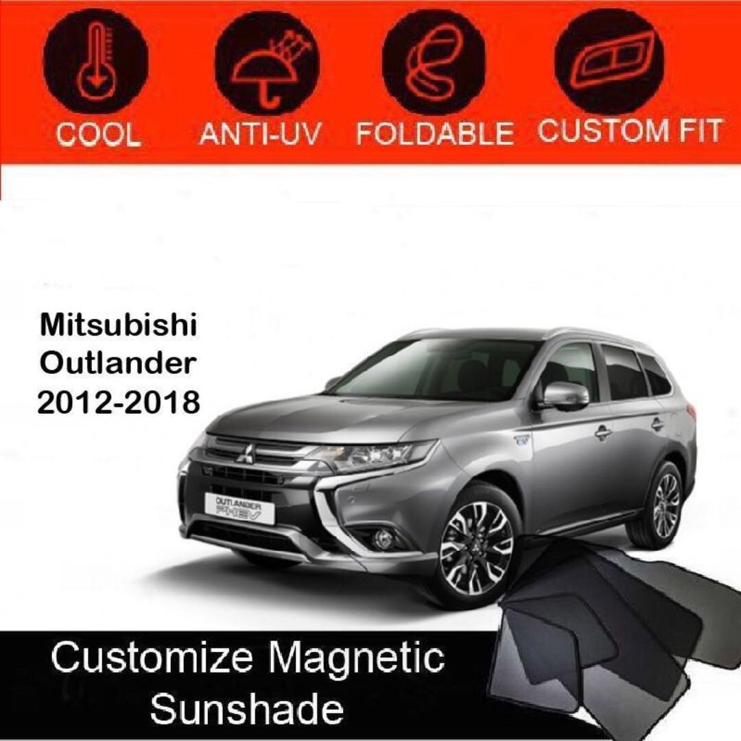 Custom Fit Magnetic Car Sunshade 6 Pieces Mitsubishi Outlander 2012 2018 Car Accessories Accessories On Carousell
