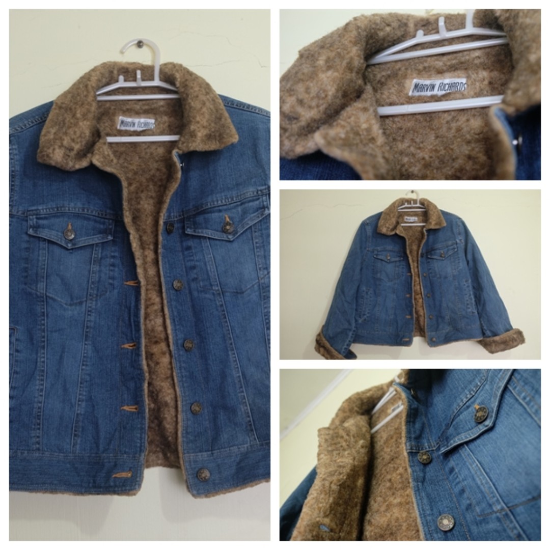 Jean jacket fuzzy inside on sale