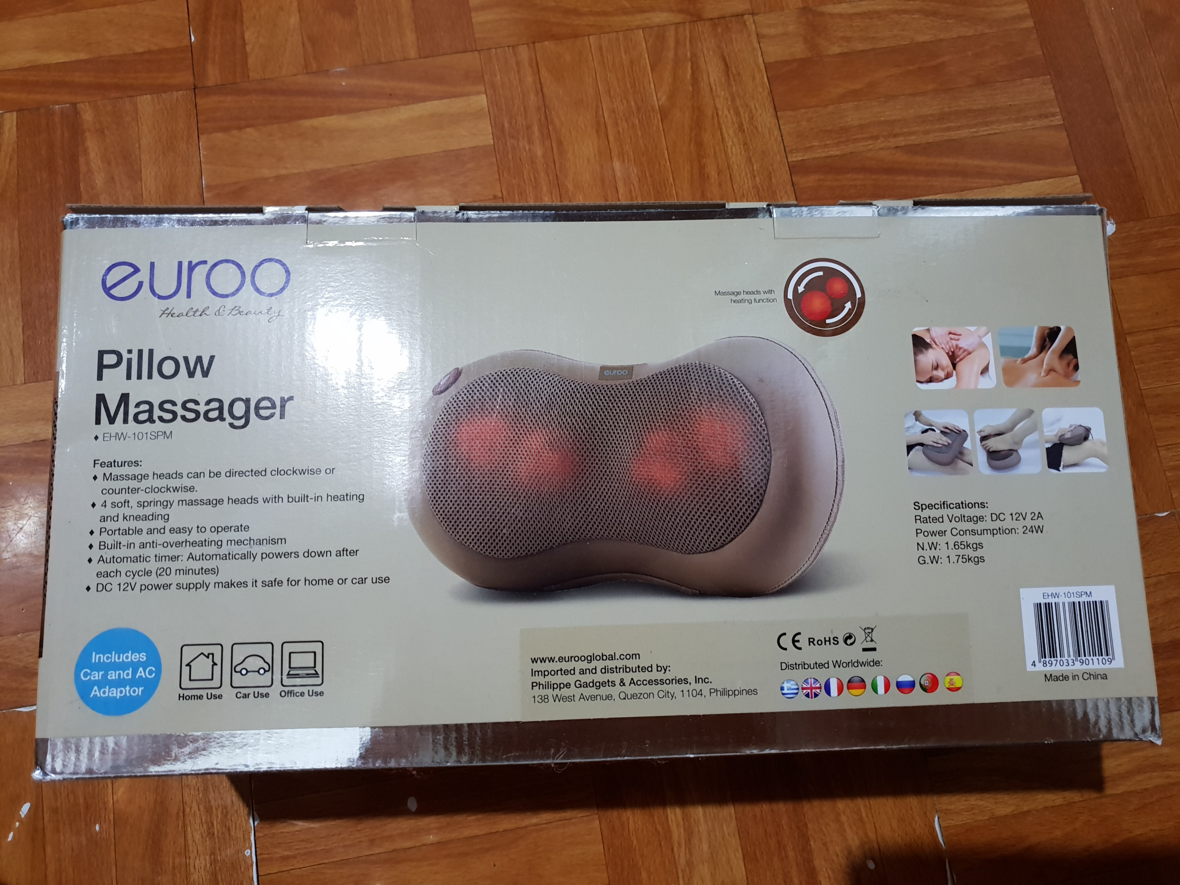 EUROO Pillow Massager Beauty Personal Care Foot Care on Carousell