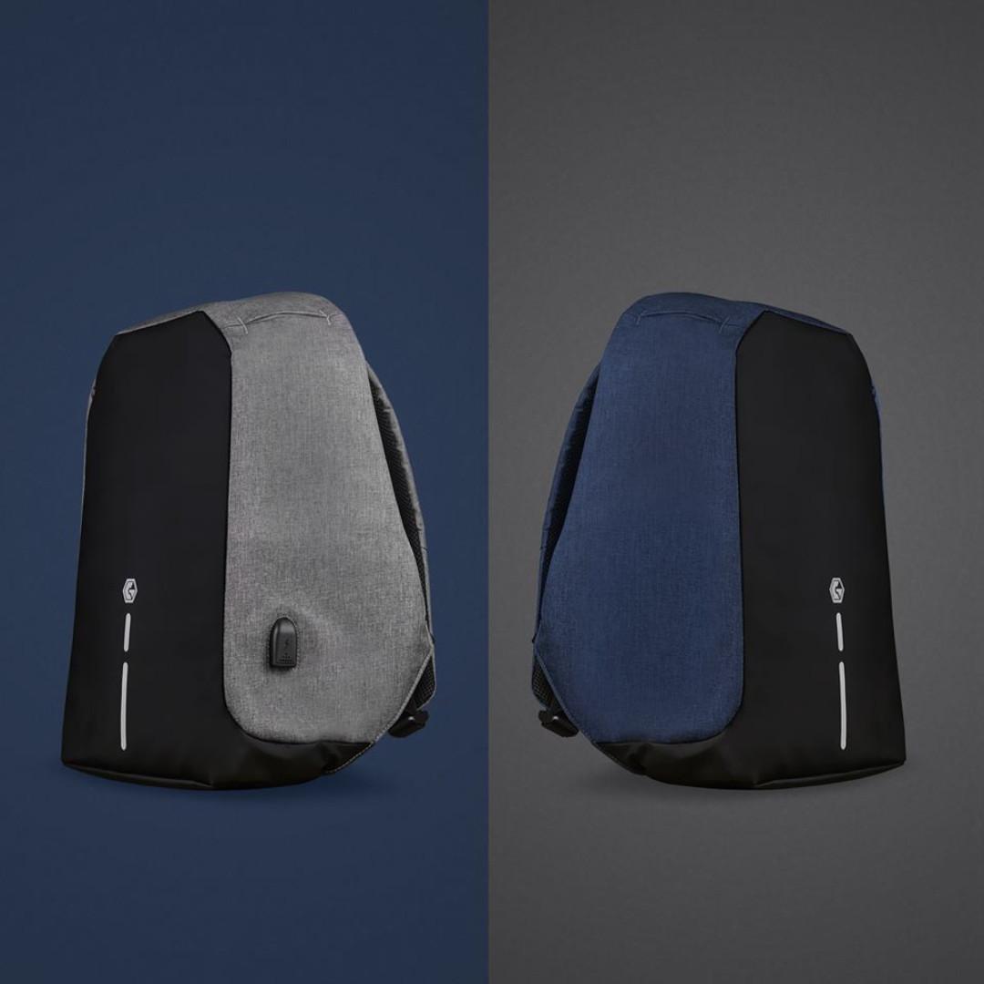 Gearguard Anti Theft Backpack Gray Black Used Luxury Bags Wallets on Carousell