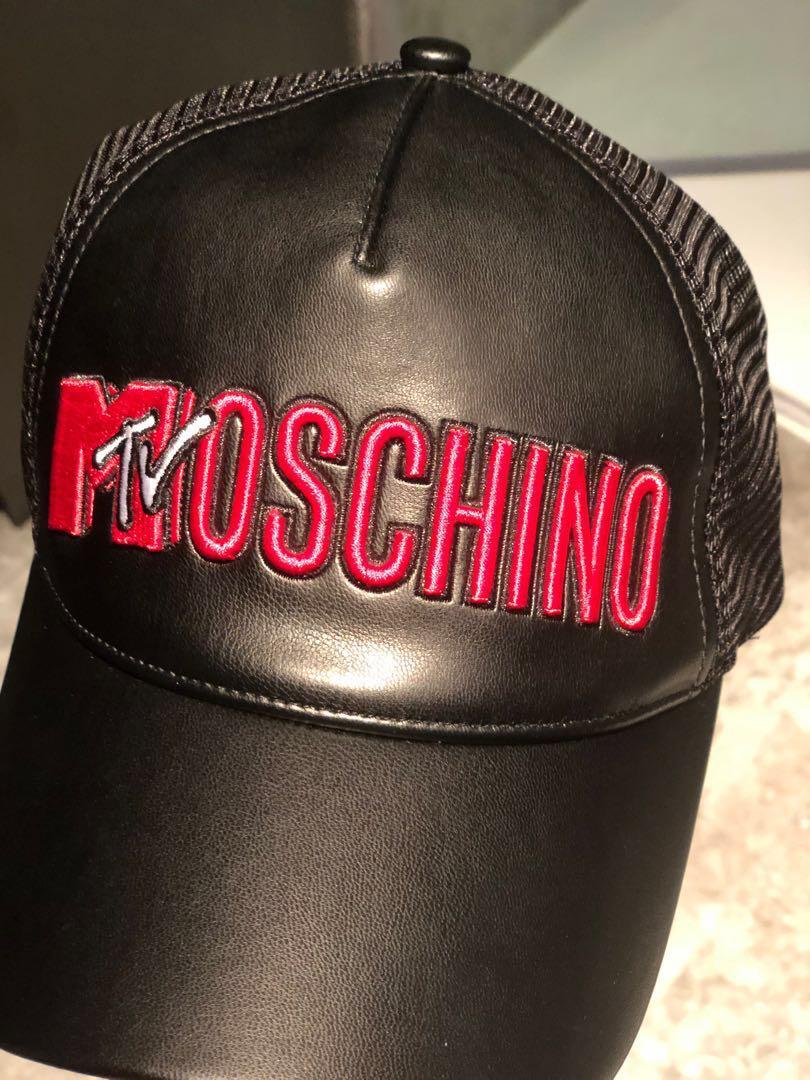 H M Moschino MTV leather cap