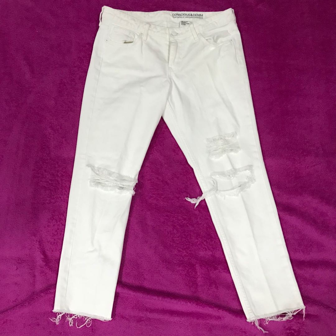 white girlfriend jeans