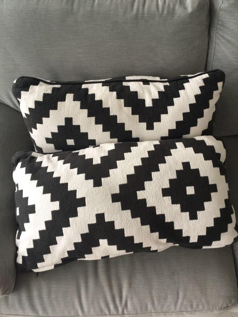 Ikea Lappljung Ruta Cushion Cover 2 Furniture Home Decor Cushions Linen On Carousell