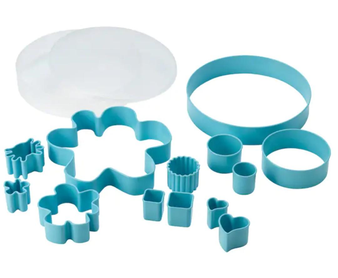 Ikea plastic cookie/pastry cutters set with box, Furniture & Home