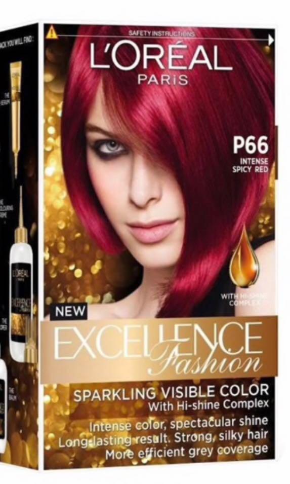 Loreal Hair Dye in intense spicy red, Beauty & Personal Care, Hair on  Carousell