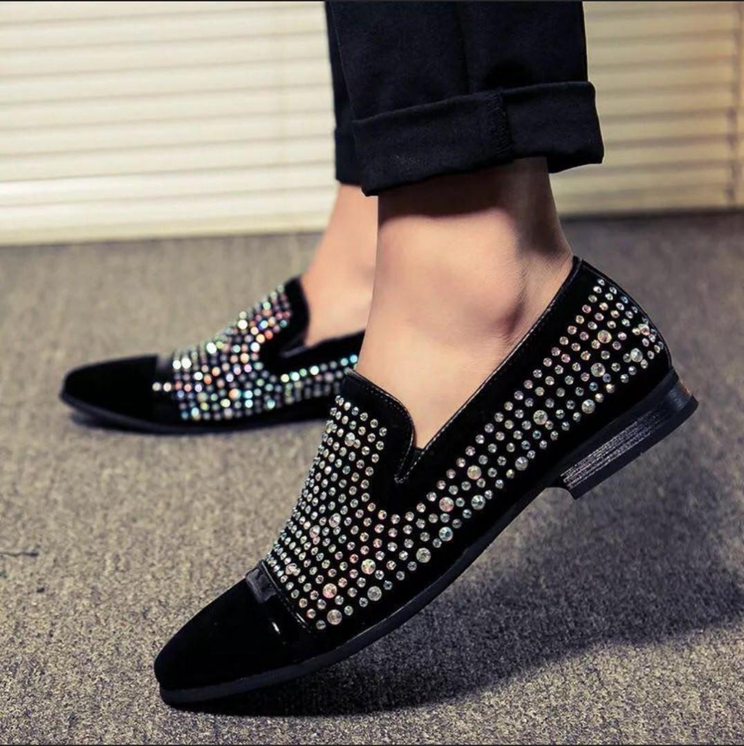 Mens hotsell bling shoes